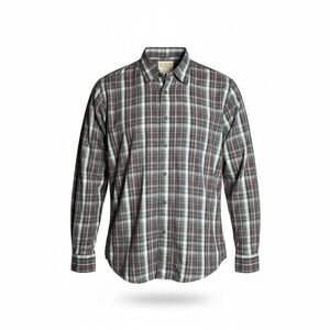 Wrangler Jeans Co Mens XL Plaid Long Sleeve Button Down Shirt 100% Cotton